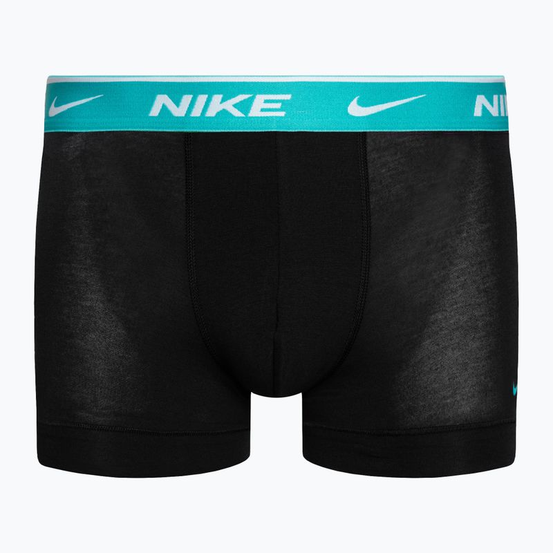 Мъжки боксерки Nike Everyday Cotton Stretch Trunk 3 чифта тюркоазено/виолетово/синьо 4