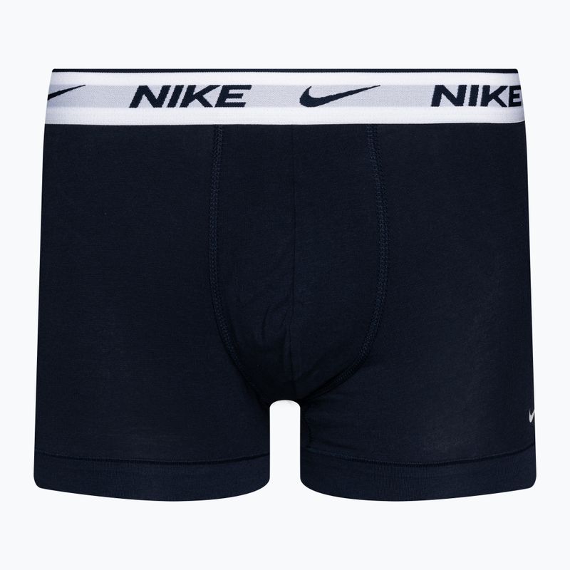 Мъжки боксерки Nike Everyday Cotton Stretch Trunk 3 чифта синьо/оранжево/червено 2