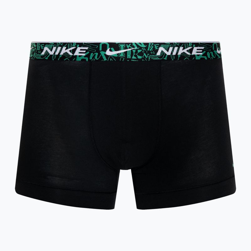 Мъжки боксерки Nike Everyday Cotton Stretch Trunk 3 чифта черно/червено/синьо/стадионно зелено 3