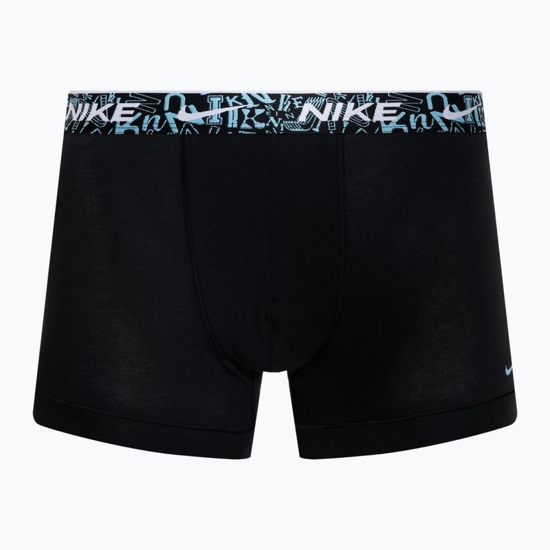 Мъжки боксерки Nike Everyday Cotton Stretch Trunk 3 чифта черно/червено/синьо/стадионно зелено 4