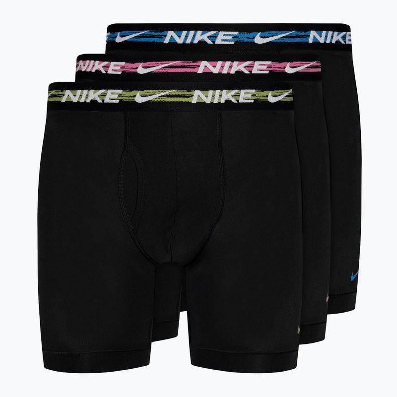 Мъжки боксерки Nike Dri-FIT Ultra-Stretch Micro Brief 3 чифта laser fuchsia/court blue/black