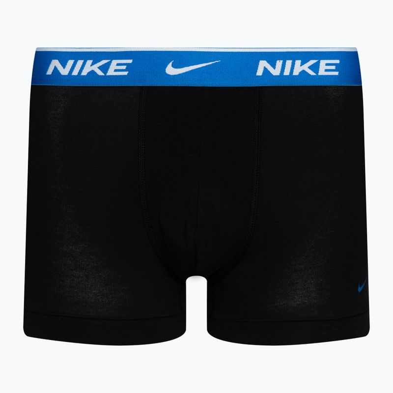 Мъжки боксерки Nike Everyday Cotton Stretch Trunk 3 чифта синьо/тюркоазено/розово 3