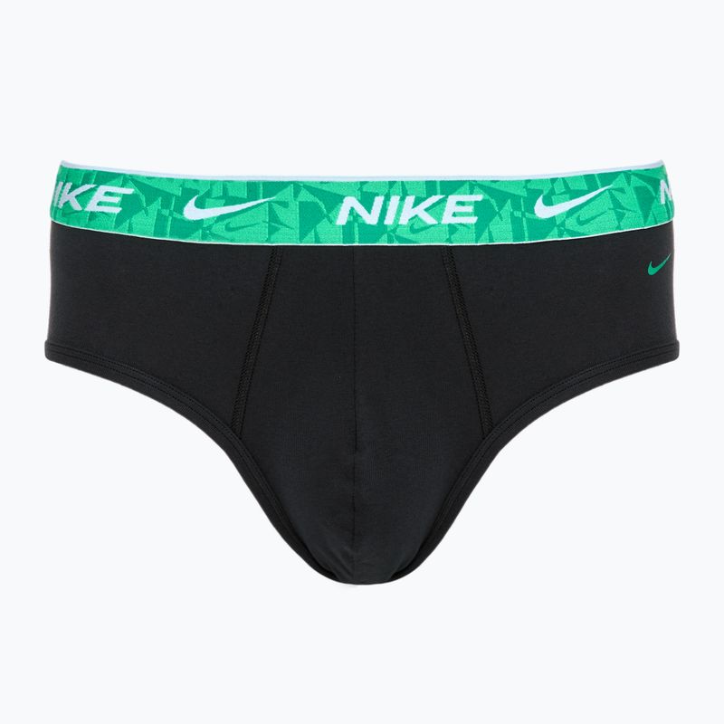 Мъжки слипове Nike Everyday Cotton Stretch Brief 3 бр. black/green/black 3