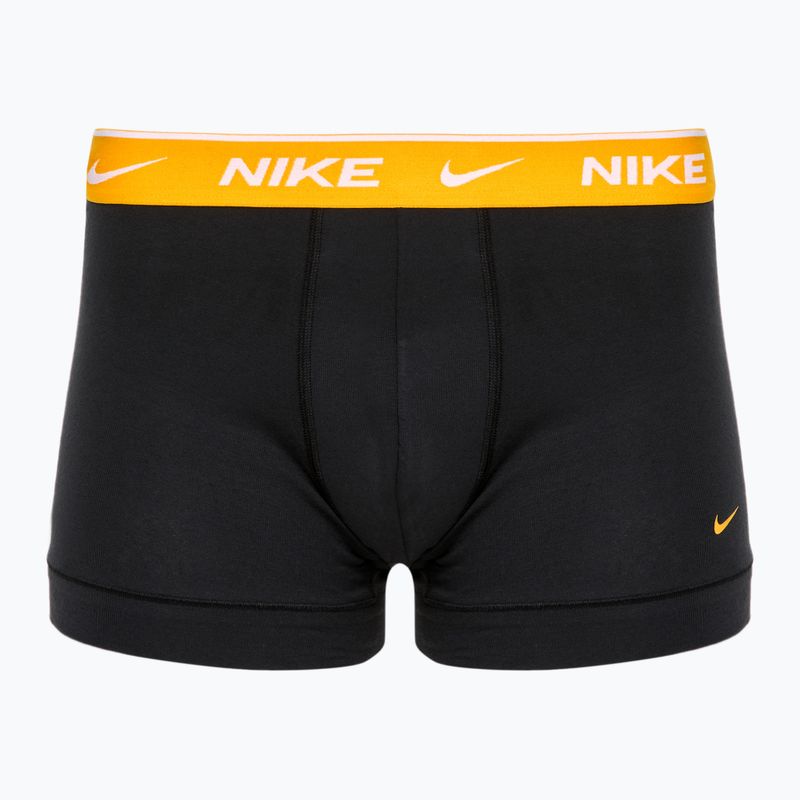 Мъжки боксерки Nike Everyday Cotton Stretch Trunk 3 чифта черно/златно/хипер малиново 2