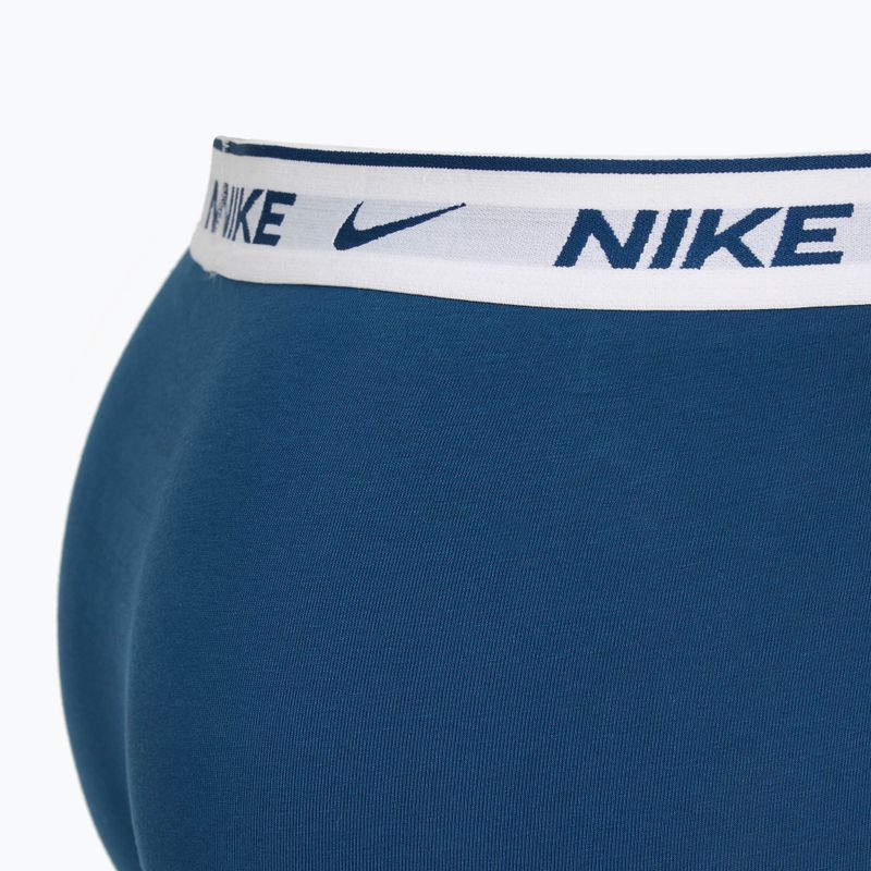 Мъжки боксерки Nike Everyday Cotton Stretch Trunk 3 чифта светло армейско синьо/синьо force/бял колан 4