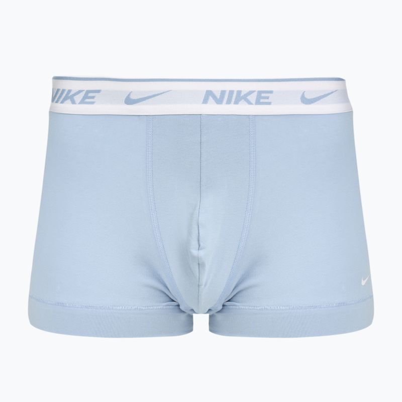 Мъжки боксерки Nike Everyday Cotton Stretch Trunk 3 чифта светло армейско синьо/синьо force/бял колан 5