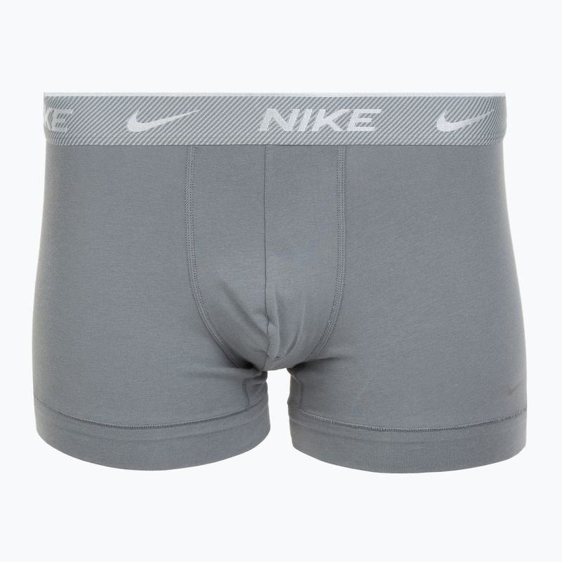 Мъжки боксерки Nike Everyday Cotton Stretch Trunk 3 чифта черно/желязна игра/студено сиво с висока лъскава текстура wb 2