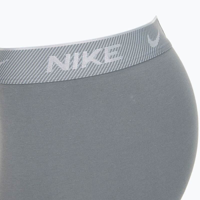 Мъжки боксерки Nike Everyday Cotton Stretch Trunk 3 чифта черно/желязна игра/студено сиво с висока лъскава текстура wb 6