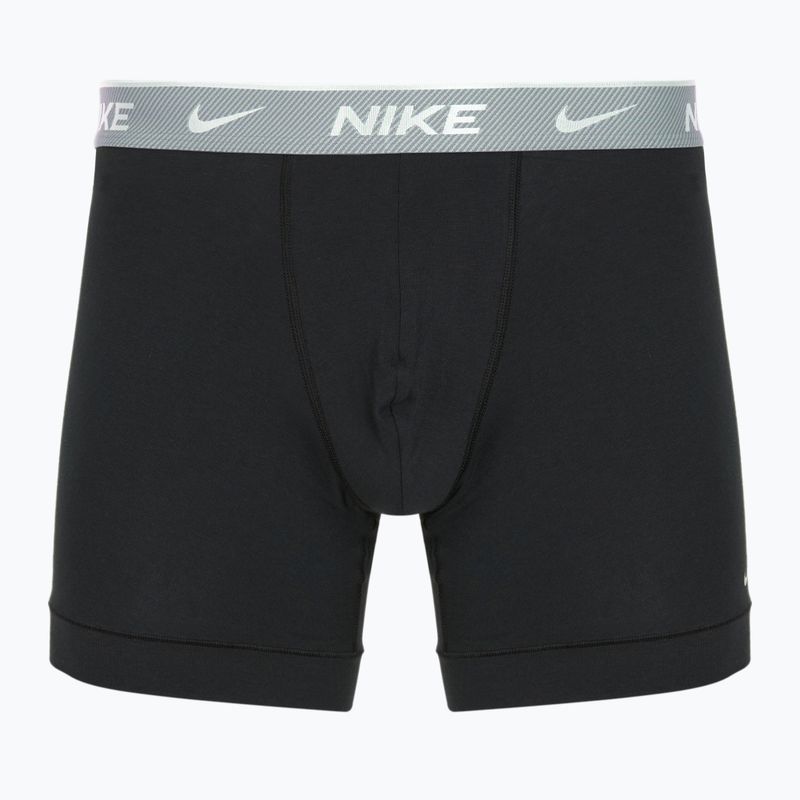 Мъжки боксерки Nike Everyday Cotton Stretch 3 чифта би/желязно сиво/ясно сиво с висока лъскава текстура wb 2
