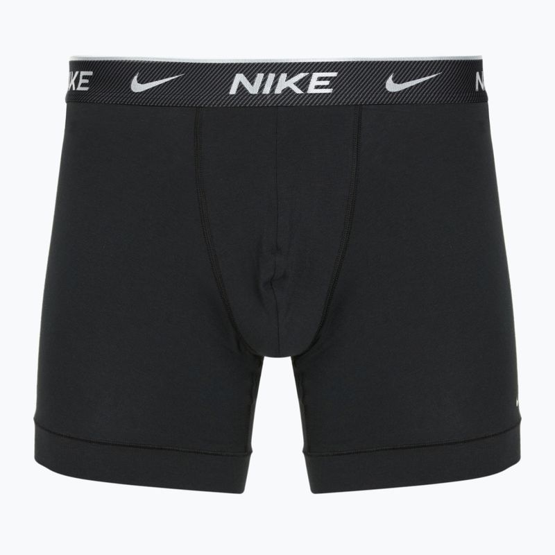 Мъжки боксерки Nike Everyday Cotton Stretch 3 чифта би/желязно сиво/ясно сиво с висока лъскава текстура wb 5