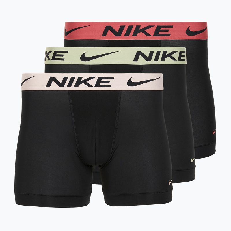 Мъжки боксерки Nike Dri-Fit Essential Micro Boxer Brief 3 чифта blk washed coral/olive aura/abrtract blue edge wb
