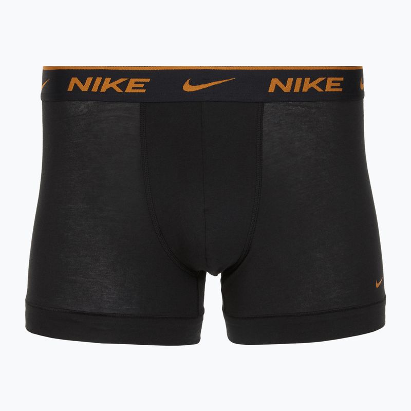 Мъжки боксерки Nike Everyday Cotton Stretch Trunk 3 чифта черни lig crim/des och/deep night с лого на колана 2