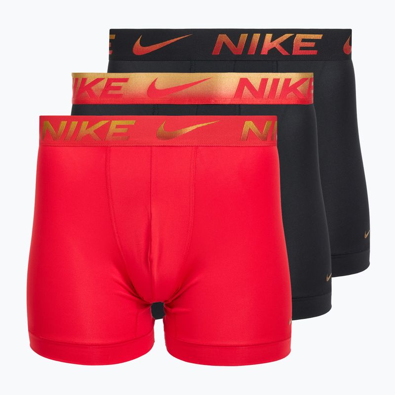 Мъжки боксерки Nike Dri-Fit Essential Micro Boxer Brief 3 чифта university red/black/black metallic grdient wb