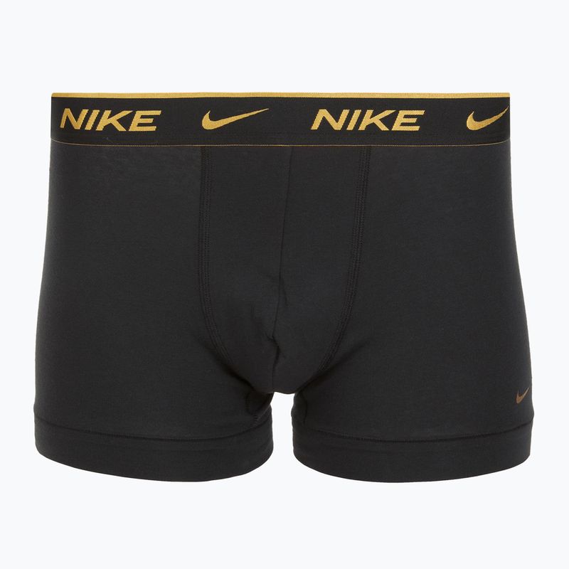 Мъжки боксерки Nike Everyday Cotton Stretch Trunk 3 чифта червено/ университетско червено/ пшенично златно/ черно висок блясък wb 4