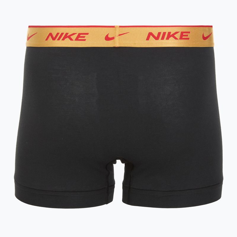 Мъжки боксерки Nike Everyday Cotton Stretch Trunk 3 чифта червено/ университетско червено/ пшенично златно/ черно висок блясък wb 5