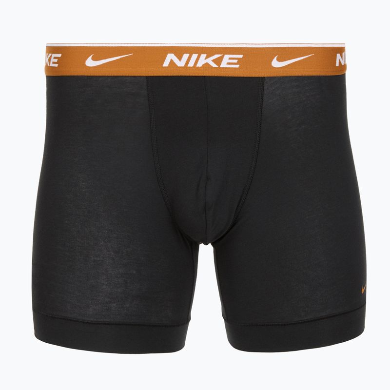 Мъжки боксерки Nike Everyday Cotton Stretch 3 чифта черни light crimsn/desrt ochre/черен колан 2