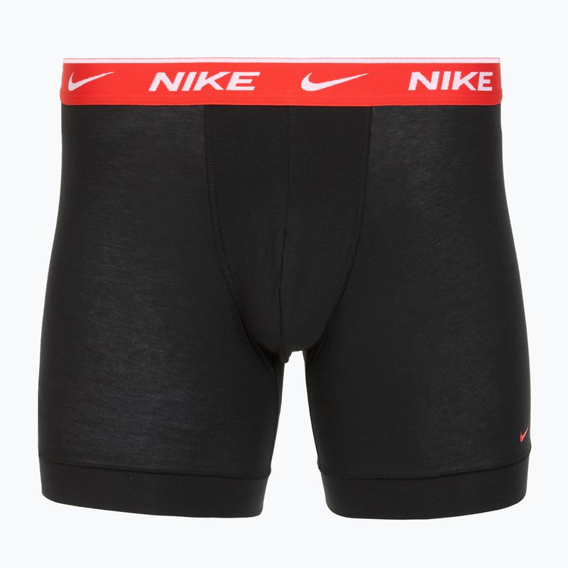 Мъжки боксерки Nike Everyday Cotton Stretch 3 чифта черни light crimsn/desrt ochre/черен колан 3