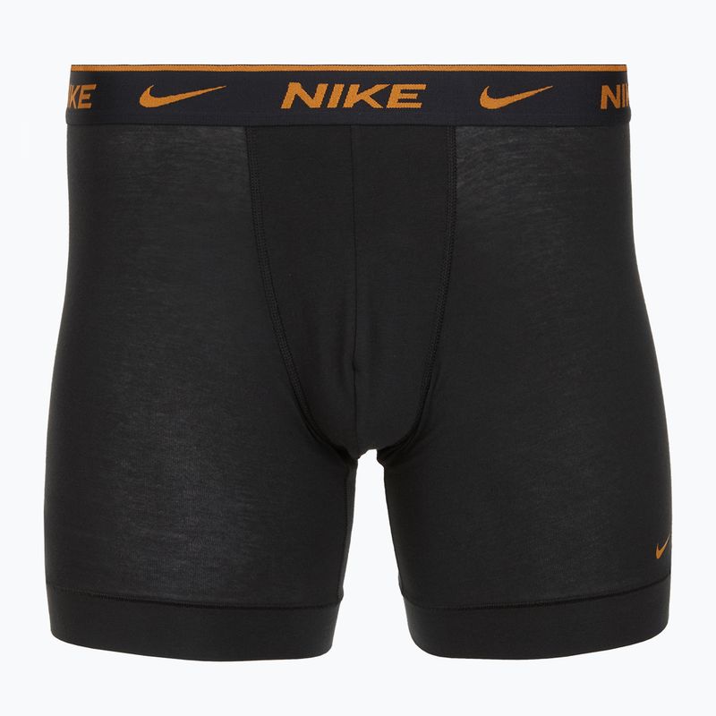 Мъжки боксерки Nike Everyday Cotton Stretch 3 чифта черни light crimsn/desrt ochre/черен колан 4