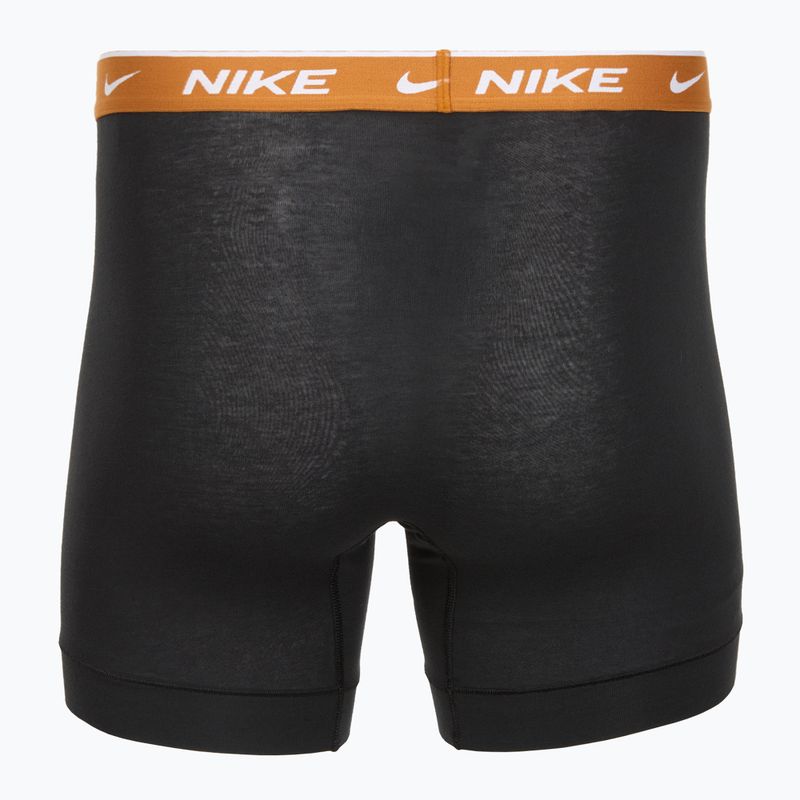 Мъжки боксерки Nike Everyday Cotton Stretch 3 чифта черни light crimsn/desrt ochre/черен колан 5