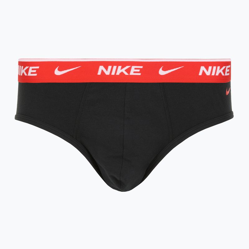 Мъжки памучни слипове Nike Everyday Stretch Brief 3 чифта black light crimson/desert ochre/black wb 2