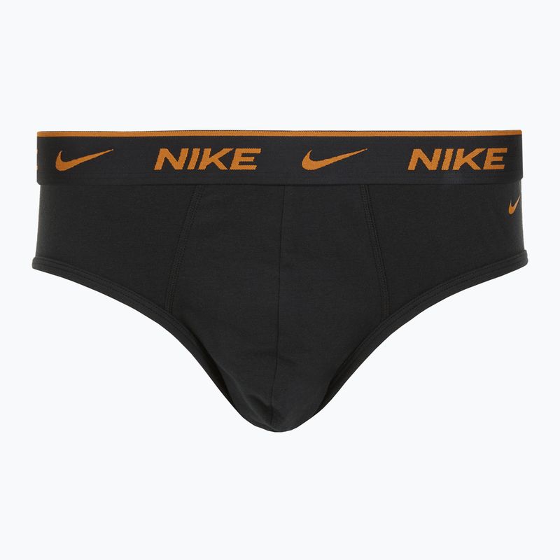 Мъжки памучни слипове Nike Everyday Stretch Brief 3 чифта black light crimson/desert ochre/black wb 4