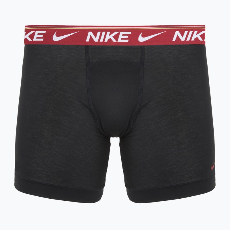 Mъжки боксерки Nike Dri-FIT Ultra Comfort 3 чифта black/team crimson/dark raisin/black 2