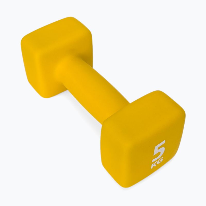 Неопренов дъмбел 5 кг Pure2Improve жълт P2I201430 2
