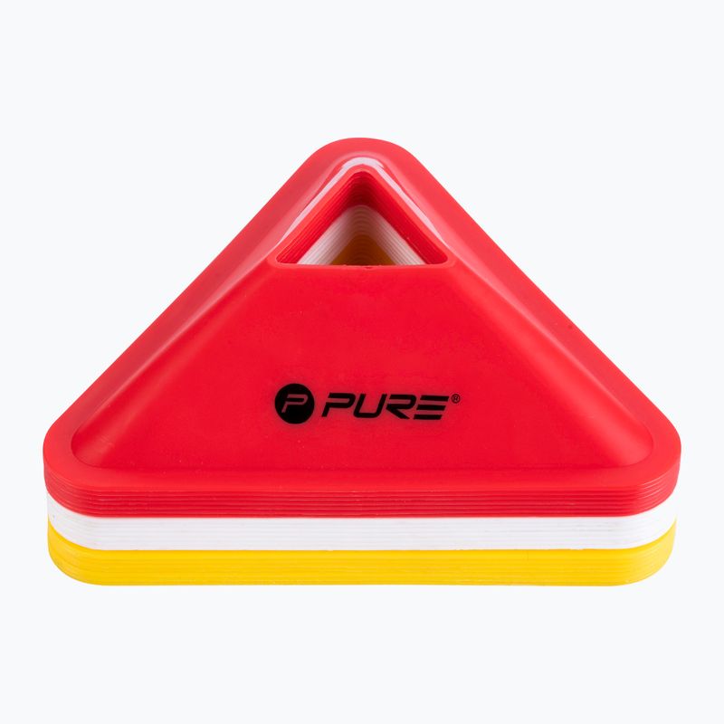 Конуси за тренировка Pure2Improve Triangle Cones Set 20 бр. white/red/yellow 2