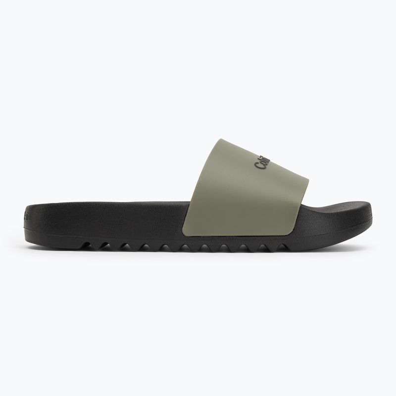 Calvin Klein мъжки джапанки HM0HM01063 Chuncky Pool Slide Rub Smokey Olive/Black 2