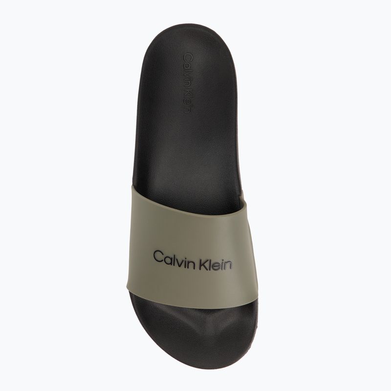 Calvin Klein мъжки джапанки HM0HM01063 Chuncky Pool Slide Rub Smokey Olive/Black 5