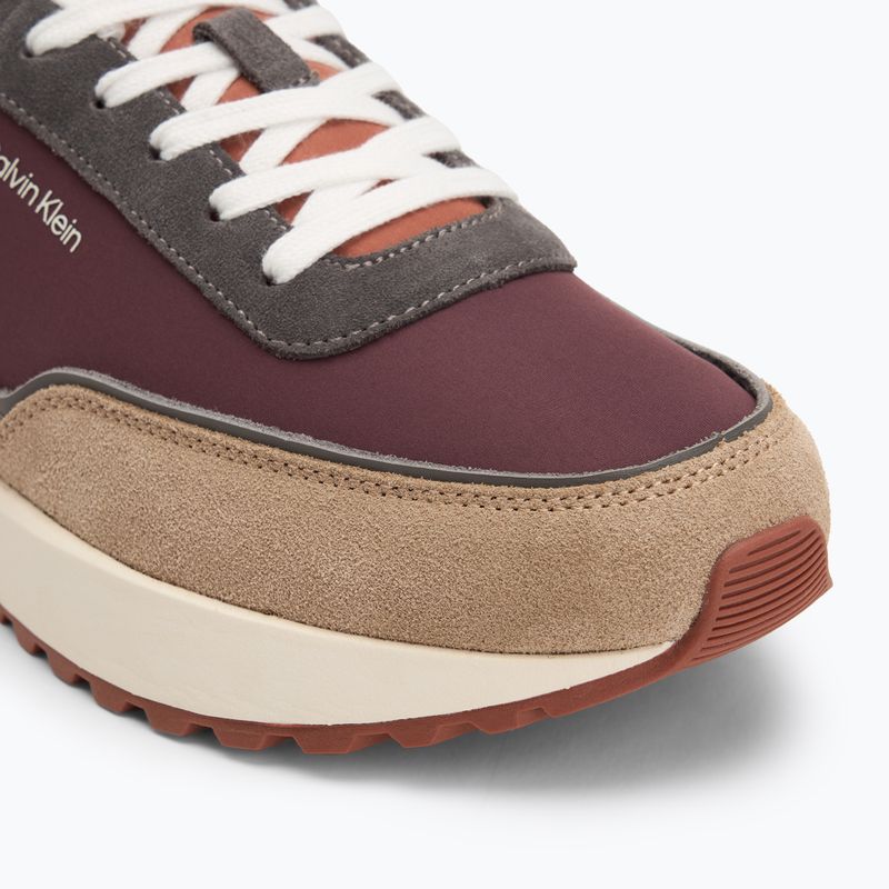 Calvin Klein мъжки обувки HM0HM01714 Low Top Lace Up Repreve Mix Silver Mink/Vineyard Wine 7