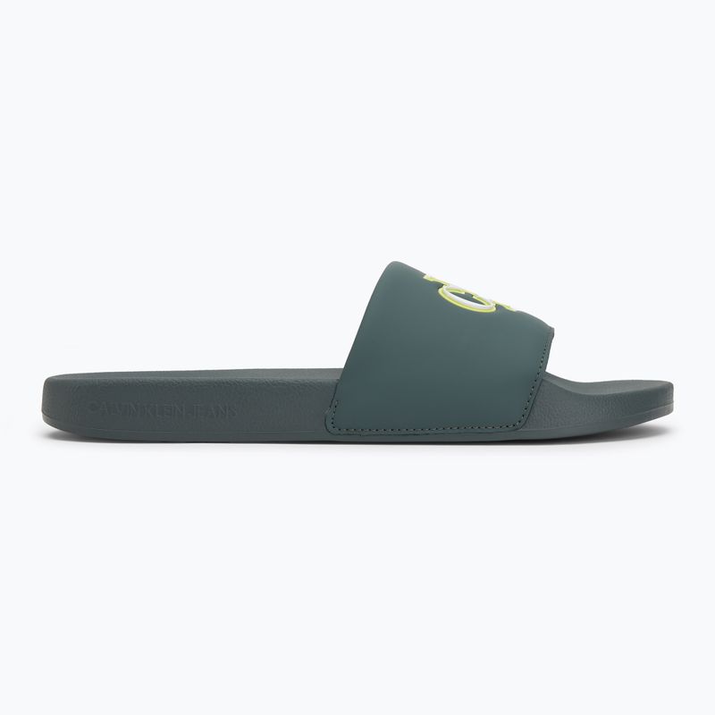 Мъжки джапанки Calvin Klein YM0YM01281 Jelly Mono PU Seaside Aqua/White 2