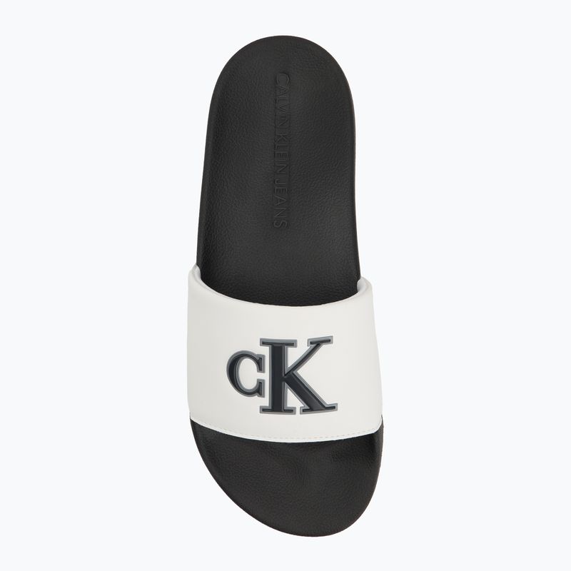 Calvin Klein мъжки джапанки YM0YM01281 Jelly Mono PU Bright White/Black 5