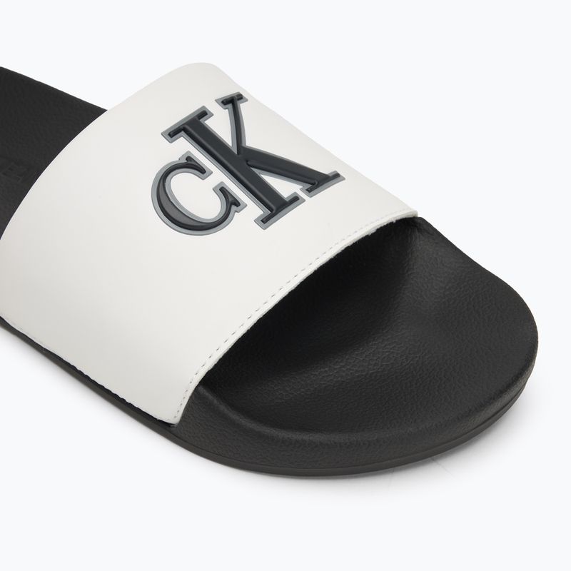 Calvin Klein мъжки джапанки YM0YM01281 Jelly Mono PU Bright White/Black 7