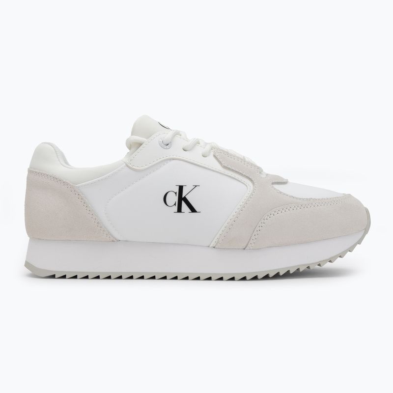 Calvin Klein Дамски обувки YW0YW01644 Runner Laceup Sock Mg Nylon Mix Bright White/Black 2