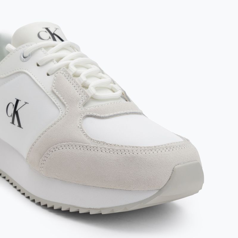 Calvin Klein Дамски обувки YW0YW01644 Runner Laceup Sock Mg Nylon Mix Bright White/Black 7