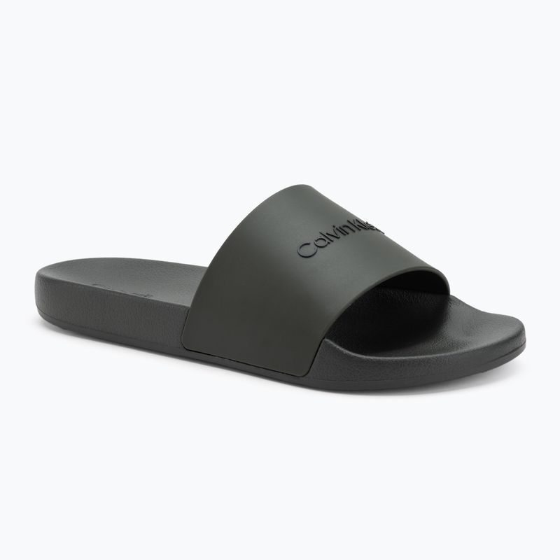 Calvin Klein мъжки джапанки HM0HM00455 Pool Slide Rubber dark olive