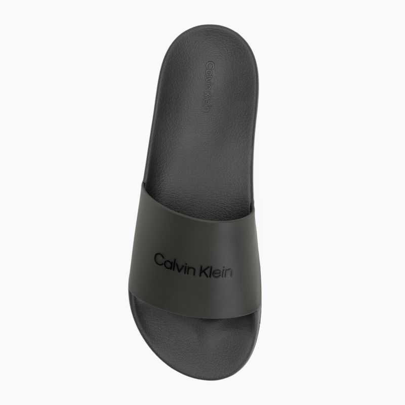 Calvin Klein мъжки джапанки HM0HM00455 Pool Slide Rubber dark olive 5