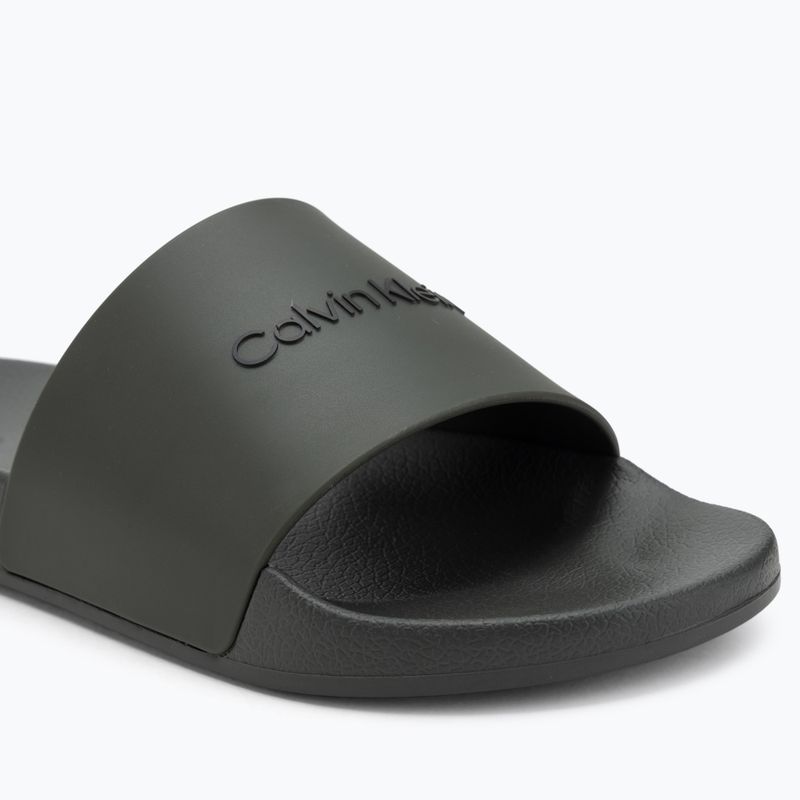 Calvin Klein мъжки джапанки HM0HM00455 Pool Slide Rubber dark olive 7