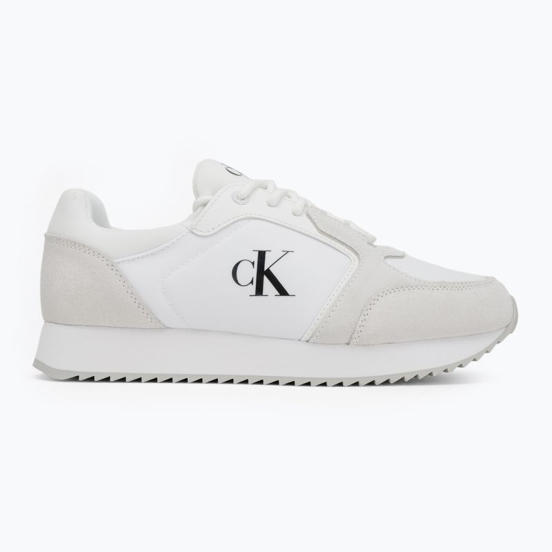 Calvin Klein мъжки обувки YM0YM01326 Retro Runner Sock Lace Up Ny-Su Bright White/Black 2