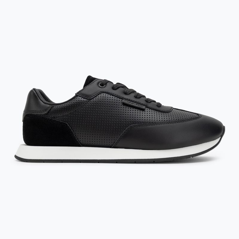 Calvin Klein мъжки обувки HM0HM01871 Low Prof Runn Laceup Perf Lth Black/Bright White 2