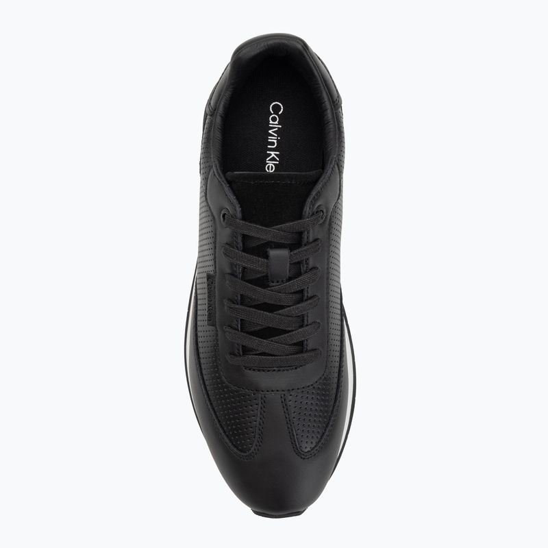 Calvin Klein мъжки обувки HM0HM01871 Low Prof Runn Laceup Perf Lth Black/Bright White 5