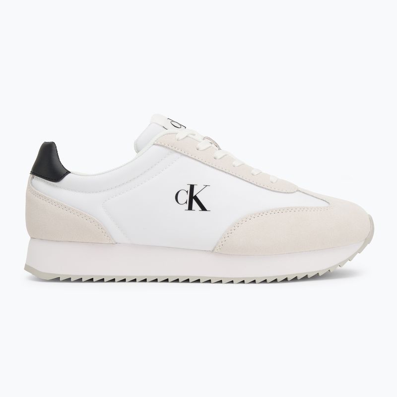 Calvin Klein мъжки обувки YM0YM01325 Retro Runner Lace Up Ny-Su Bright White/Black 2