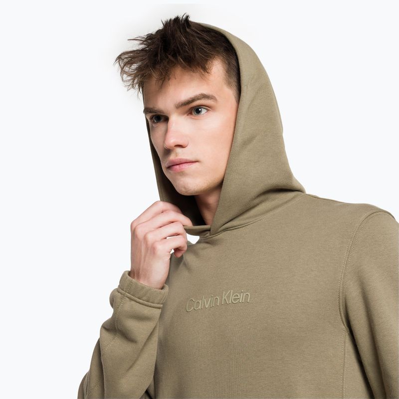 Мъжки Calvin Klein Hoodie 8HU сив маслинов 4