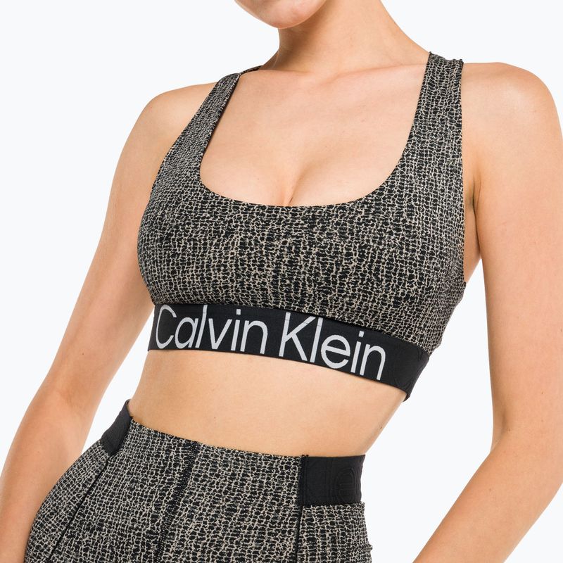 Calvin Klein Medium Support 8VR фитнес сутиен с шокиращ принт 4