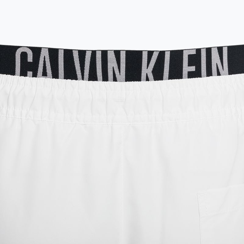 Мъжки къси панталони Calvin Klein Medium с двойна лента за плуване white 4