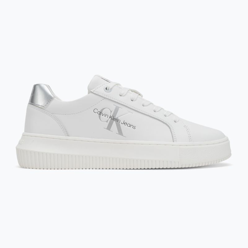 Calvin Klein дамски обувки YW0YW01224 Cupsole Mono Lth Wn white/silver 2