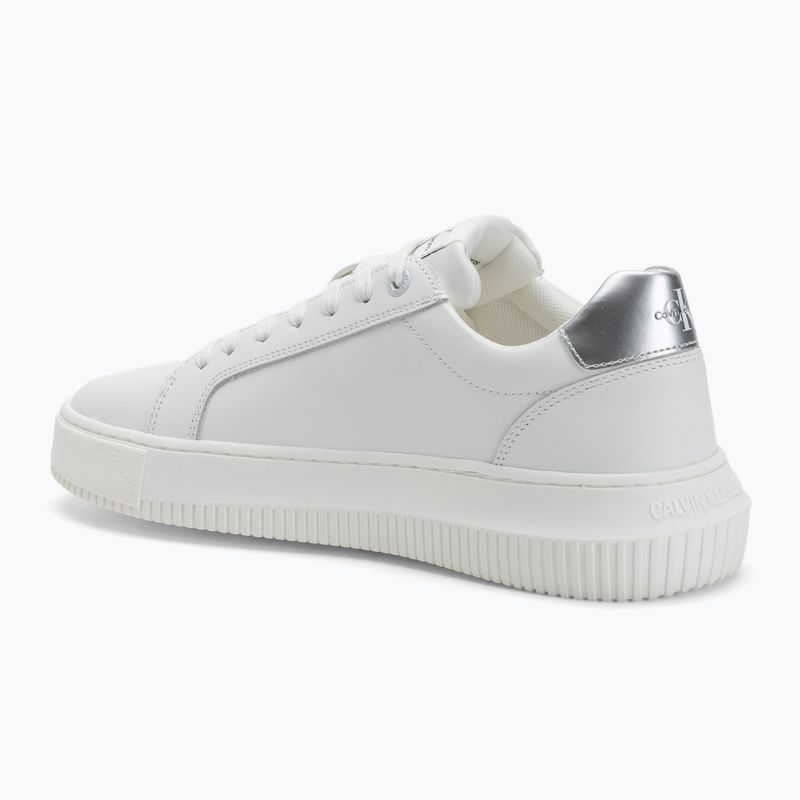 Calvin Klein дамски обувки YW0YW01224 Cupsole Mono Lth Wn white/silver 3