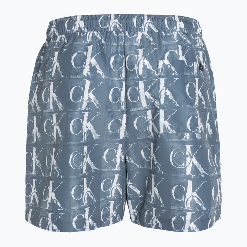 Мъжки къси панталони за плуване Calvin Klein Medium Drawstring Print blue 2