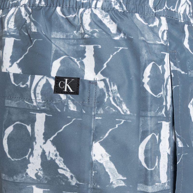 Мъжки къси панталони за плуване Calvin Klein Medium Drawstring Print blue 4